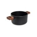 Woll Kochtopf Mit Holzgriff 20cm Eco-Logic Antihaft Schwarz 120wlci-Q