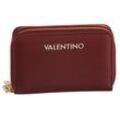 Geldbörse VALENTINO BAGS "STEREO RE", rosso scuro, Lederimitat, Kleinlederwaren, Geldbeutel Portemonnaie Damenbörse