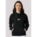 Kapuzenpullover F4NT4STIC "Alice im Wunderland Hut LOGO" Gr. 4XL, schwarz, Damen, Obermaterial: 85% Baumwolle, 15% Polyester, Pullover, Premium Qualität, Zeichentrick, TV Serie