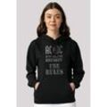 Kapuzenpullover F4NT4STIC "AC/DC Just Keep On Breaking The Rules" Gr. 4XL, schwarz, Damen, Obermaterial: 85% Baumwolle, 15% Polyester, Pullover, Premium Qualität