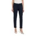 Stoffhose BETTY BARCLAY "Betty Barclay Casual-Hose Slim Fit" Gr. 34, Normalgrößen, blau (dunkelblau), Damen, Obermaterial: 64% Baumwolle, 33% Polyester, 3% Elasthan., Hosen, Passenabtrennung