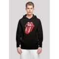 Kapuzenpullover F4NT4STIC "The Rolling Stones Zunge", Herren, Gr. 4XL, schwarz, Obermaterial: 50% Baumwolle, 50% Polyester, casual, relaxed fit, Pullover, Premium Qualität