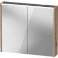 Duravit D-Code Spiegelschrank Verspiegelt DC7106055550000 800x700x148, Eiche Marmoriert Matt, Steckdose, LED Beleuchtung