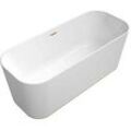 Villeroy und Boch Villeroy & Boch Finion freistehende Badewanne 177FIN7N2BCV201 170x70cm, Wasserzulauf, Design-Ring, Schürze Colour on Demand, weiß, champagne