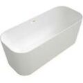 Villeroy und Boch Finion Rechteck-Freistehwanne 177FIN7N300V2RW 170 x 70 cm, Wasserzulauf, Design-Ring, stone white, gold