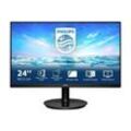 Philips Monitore 241V8L/00 LED-Monitor EEK E (A - G) 61 cm (24 Zoll) 1920 x 1080 Pixel 16:9 4 ms HDMI®, Audio-Line-out, VGA VA LED