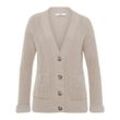 Strickjacke V-Ausschnitt Peter Hahn beige