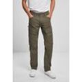 Cargohose BRANDIT "Brandit Herren Adven Slim Fit Cargo Pants" Gr. L, US-Größen, grün (olive), Herren, 98% Baumwolle, 2% Elasthan, unifarben, Hosen