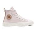 Sneaker CONVERSE "CHUCK TAYLOR ALL STAR LEATHER & SHERPA EASY-ON" Gr. 27, blush hush, egret, warm quarry, Leder, Schuhe