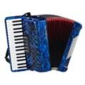 Startone Piano Accordion 72 Blue MKII Blau mit rotem Balg