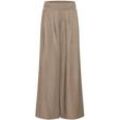 Stoffhose FRANSA "Stoffhose FRMYA PA 2", Damen, Gr. M, N-Gr, beige (brindle), Obermaterial: 70% Viskose LENZING ECOVERO CV LenzEcov. 30% Polyester PES., Basic, relaxed fit normal, Hosen