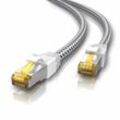 Primewire Patchkabel CAT 7 Rohkabel mit Baumwollummantelung - Gigabit Ethernet LAN Kabel - 10 Gbit/s - S/FTP PIMF Schirmung - Netzwerkkabel - 25m