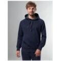 Kapuzensweatshirt TRIGEMA "TRIGEMA Kapuzensweatshirt aus Biobaumwolle", Herren, Gr. L, blau (navy), 75% Baumwolle (Biobaumwolle kbA), 25% Baumwolle (recycelt), casual, Sweatshirts