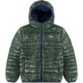 Steppjacke LEVI'S KIDS "SHERPA LINED MDWT PUFFER JACKET" Gr. 12 (152), grün (eden), Jungen, Obermaterial: 100% Polyester, unifarben, Jacken, for Boys mit Kapuze