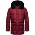 Steppjacke STONE HARBOUR "Mironoo" Gr. M (50), rot (dunkelrot), Herren, Oberstoff: 100% Polyester, Futter: 100% Polyester, Wattierung: 100% Polyester, Ärmelfutter: 100% Polyester, Kunstpelz: 100% Polyester, Jacken, stylische Outdoorjacke mit großer Kapuze