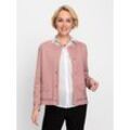 Cardigan CLASSIC Gr. 46, lila (hortensie), Damen, 70% Polyacryl, 30% Schurwolle, unifarben, Strickjacken