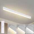 GBLY Deckenlampe LED Deckenleuchte Wohnzimmer - 107CM Wohnzimmerlampe Lang Bürolampe Decke 32W Küchenlampe Modern Dimmbar mit Fernbedienung Büro