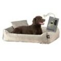 Rohrschneider ® Hundebett inkl. Gratis-Beigabe, Kuschelsofa taupe L