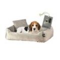 Rohrschneider ® Hundebett inkl. Gratis-Beigabe, Kuschelsofa taupe M