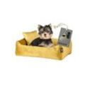 Rohrschneider ® Hundebett inkl. Gratis-Beigabe, Kuschelsofa gelb S