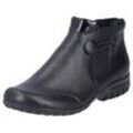 Winterstiefelette RIEKER, Damen, Gr. 39, schwarz, Lederimitat, Lacklederimitat, Elastischer Einsatz, unifarben, klassisch, Schuhe, Chelseaboots, Ankleboots mit Innenreißverschluss, Topseller