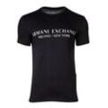 T-Shirt ARMANI EXCHANGE "T-Shirt 1er Pack", Herren, Gr. L, blau (marine), Obermaterial: 100% Baumwolle CO., Kurzarm, Shirts