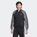 Trainingsjacke ADIDAS ORIGINALS "SST TT" Gr. XXXL, schwarz (schwarz, grau four), Herren, Obermaterial: 70% Polyester, 30% Baumwolle, Jacken, Superstar, Retro Look