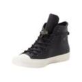 Sneaker CONVERSE "CHUCK TAYLOR ALL STAR WEATHERIZED LEATHER", Gr. 36, schwarz (shadow woods, utility, egret), Leder, sportlich, Schuhe