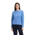 Strickpullover BETTY BARCLAY "Betty Barclay Strickpullover mit Rippenstruktur", Damen, Gr. 36, blau (blau melange), Strick, Obermaterial: 50% Viskose, 27% Polyamid, 23% Polyester., casual, lässig geschnitten normal, Langarm, Pullover, Bindeband