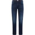 Slim-fit-Jeans MUSTANG "Style Oregon Slim K" Gr. 33, Länge 32, blau (983 dunkelblau), Herren, 76% Baumwolle, 22% Polyester, 2% Elasthan, Jeans