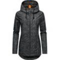 Outdoorjacke RAGWEAR "Zuzka Ikat" Gr. M (38), schwarz, Damen, Außenmaterial: 100% Polyester, Innenfutter: 100% Polyester, Jacken, Wasserdichte Übergangsjacke mit großer Kapuze