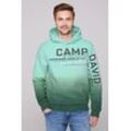 Kapuzensweatshirt CAMP DAVID Gr. L, blau, Herren, Material: 50% Baumwolle, 50% Polyester, bedruckt, Sweatshirts, mit Baumwolle