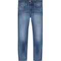 Slim-fit-Jeans TOMMY JEANS "SCANTON SLIM", Herren, Gr. 33, Länge 34, blau (denim medium2), Denim/Jeans, Obermaterial: 93% Baumwolle, 4% Polyester, 3% Elasthan, casual, slim fit, Jeans, mit Logoprägung