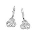 Paar Ohrhänger FIRETTI "Schmuck Geschenk Silber 925 Ohrschmuck Patentbrisur Knoten Glitzer", silber (silberfarben, kristallweiß, kristallweiß), Ohrringe, Damen, Silber 925 (Sterlingsilber), mit Zirkonia (synth.)