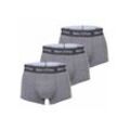 Boxershorts MARC O'POLO "Boxershort 3-PACK TRUNK 3er Pack", Herren, Gr. M, grau, Obermaterial: 95% Baumwolle CO(Bio). 5% Elasthan EL., Unterhosen