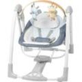 Babywippe INGENUITY "Swing 'n Go Portable Swing™ - Chambray", blau, Baby, Metall, Kunststoff, Stoff, Babywippen, mit Melodien und Geräuschen