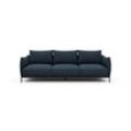 3-Sitzer TENKSOM "Kayto Sofa, TV-Couch, Dreisitzer", blau, B:250cm H:68cm T:100cm, Sofas, Bezüge wechselbar, hoher Sitzkomfort, robuste Unterkonstruktion