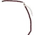 Collier FIRETTI "Schmuck Geschenk Silber 925 Halsschmuck Halskette Edelstein", rot (silberfarben, dunkelrot), Halsketten, Damen, Silber 925 (Sterlingsilber), L: 50cm B: 3mm, Made in Germany - mit Granat, B:3mm