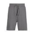 Sweatshorts HUGO UNDERWEAR, Herren, Gr. L, N-Gr, grau, Sweatware, Obermaterial: 100% Baumwolle, casual, regular fit, Hosen, mit seitlichen Kontraststreifen