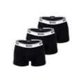 Boxershorts BOSS "Boxershort Trunk 3P Power 3er Pack", Herren, Gr. XXL, schwarz (schwarz, weiß), Obermaterial: 95% Baumwolle CO. 5% Elasthan EL., Unterhosen