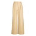 Webhose BOSS ORANGE "C_Tiwi1", Damen, Gr. 38, N-Gr, open beige 287, Web, Obermaterial: 87% Polyester, 13% Elasthan, unifarben, modisch, weit, Hosen, mit Bundfalten