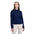 Strickpullover BETTY BARCLAY "Betty Barclay Grobstrick-Pullover mit Struktur", Damen, Gr. 36, blau (blau ink), Strick, Obermaterial: 55% Baumwolle, 35% Polyester, 10% Viskose., casual, lässig geschnitten normal, Langarm, Pullover, Struktur