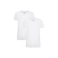 T-Shirt BAMBOO BASICS "T-Shirt VELO 2er Pack" Gr. M, weiß, Herren, Obermaterial: 68% Viskose CV. 28% Baumwolle CO. 4% Elasthan EL., Shirts