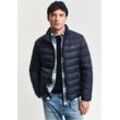 Daunenjacke GANT "Light Down Jacket Daunen leicht pflegeleicht" Gr. 4XL, blau (evening blau), Herren, Obermaterial: 100% Polyester. Wattierung: 90% Daunen, 10% Federn, unifarben, Jacken, sehr leichte Daunen Steppjacke, Premium Qualität, klasissches Design