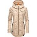 Outdoorjacke RAGWEAR "Zuzka Ikat" Gr. L (40), braun (latte macchiato), Damen, Außenmaterial: 100% Polyester, Innenfutter: 100% Polyester, Jacken, Wasserdichte Übergangsjacke mit großer Kapuze