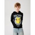 Sweatshirt NAME IT "NKMDU POKEMON NREG SWEAT WH BRU NOOS SKY", Jungen, Gr. 122 (128), schwarz, Sweatware, Obermaterial: 70% Baumwolle, 30% Polyester, bedruckt, casual, regular fit, Langarm Rippbündchen, Sweatshirts