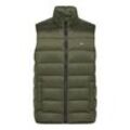 Steppweste TOMMY JEANS "TJM LT DOWN VEST EXT", Herren, Gr. M, grün (fatigue grün), Web, Obermaterial: 100% Polyamid, unifarben, casual, normal hüftlang, Westen, mit Daunenwattierung