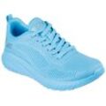 Sneaker SKECHERS "BOBS SQUAD CHAOS-COOL RYTHMS" Gr. 37, blau (neon aquablau), Damen, Textil, unifarben, Schuhe, Knitwear-Sneaker, Schnürschuh, Trainingsschuh in veganer Verarbeitung