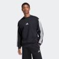 Sweatshirt ADIDAS SPORTSWEAR "M 3S FL SWT", Herren, Gr. M, schwarz-weiß (schwarz, weiß), Obermaterial: 55% Baumwolle, 36% Polyester, 9% Viskose, sportlich, Rundhals, Sweatshirts