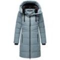 Winterjacke MARIKOO "Natsukoo XVI" Gr. M, blau (powder blau), Damen, Obermaterial: 100% Polyester, Jacken, Stepp Mantel mit großer Kapuze